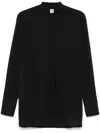 Totême Collar Shirt With Pleat And Strap Detail In Black