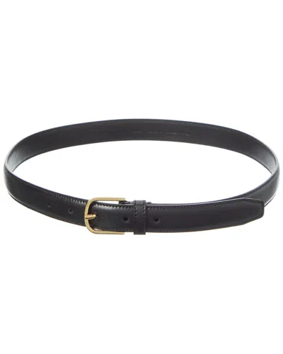 Totême Toteme Stitch Detail Leather Belt In Black