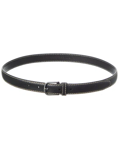 Totême Toteme Stitch Detail Leather Belt In Black
