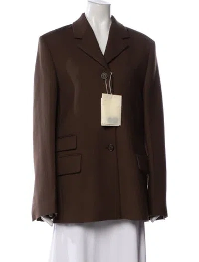 Pre-owned Totême Straight Blazer Blazer In Brown