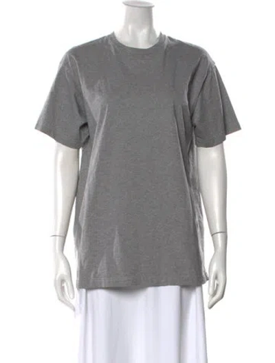 Pre-owned Totême Straight Cotton Tee Crew Neck T-shirt In Gray