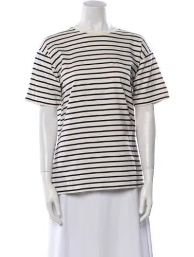 Pre-owned Totême Straight Cotton Tee Striped T-shirt In Neutral