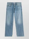 Totême Straight Cut Denim Trousers With Five Pockets In Blue