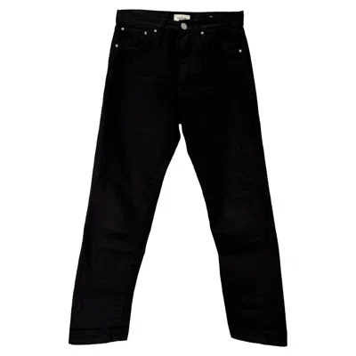 Totême Straight Denim Pants In Black Cotton