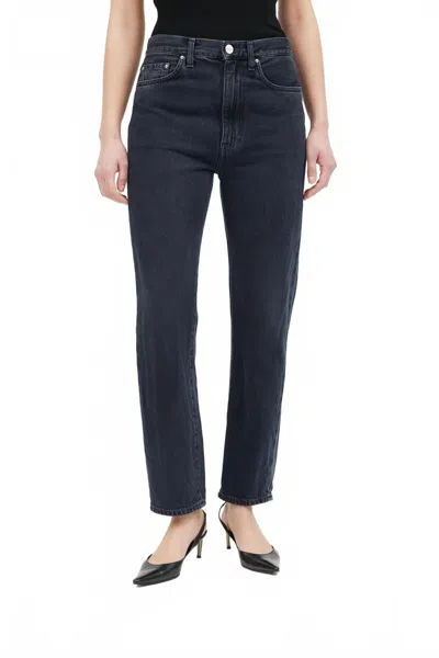 Totême Straight High Waist Jeans In Black