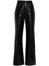Totême Straight Leather Trousers In Black