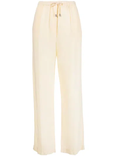 Totême Straight-leg Drawstring Trousers In White