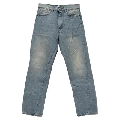 Totême Straight Leg Jeans In Light Blue Cotton