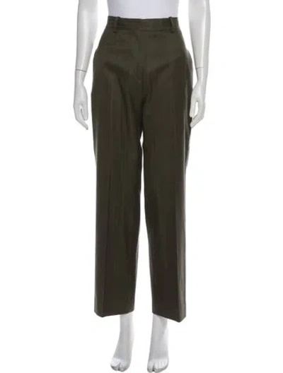 Pre-owned Totême Straight Leg Pants In Green