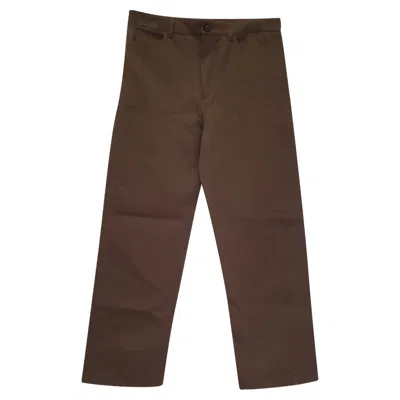 Totême Straight Leg Pants In Brown Cotton