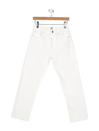 Pre-owned Totême Straight Leg Pants In White