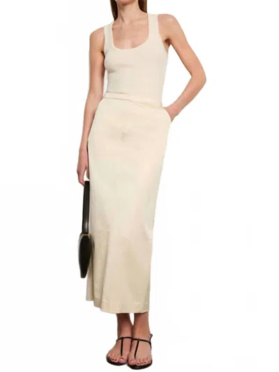 TOTÊME STRAIGHT SKIRT IN ECRU