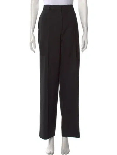 Pre-owned Totême Straight Tailored Trousers Wide Leg Pants In Black