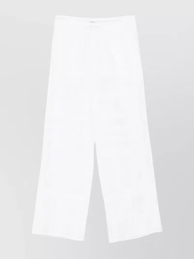 Totême Straight Trousers With Crochet Detailing And Geometric Pattern