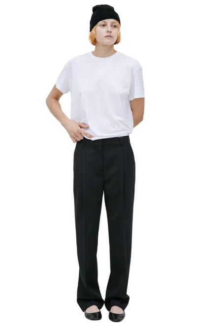 Totême Straight-leg Trousers With Creases In Black