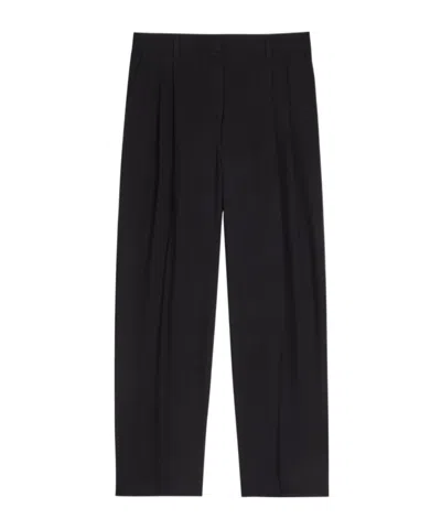 Totême Straight-leg Twill Trousers In Black