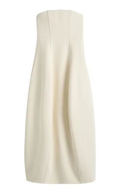 Totême Toteme Strapless Balloon Crepe Mini Dress In White