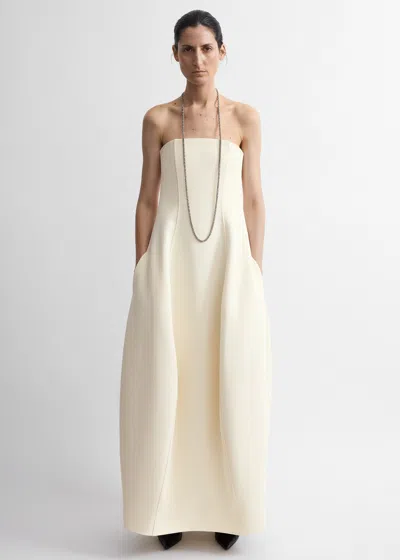 Totême Strapless Balloon Dress Ecru