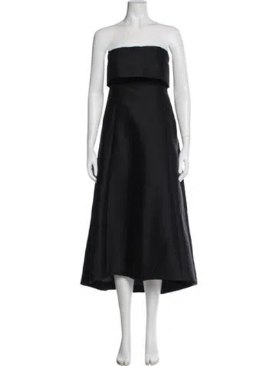 Pre-owned Totême Strapless Long Dress In Black