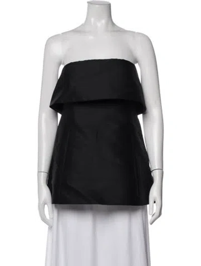 Pre-owned Totême Strapless Long Dress In Black