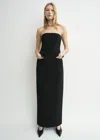 Totême Strapless Pocket Dress Black