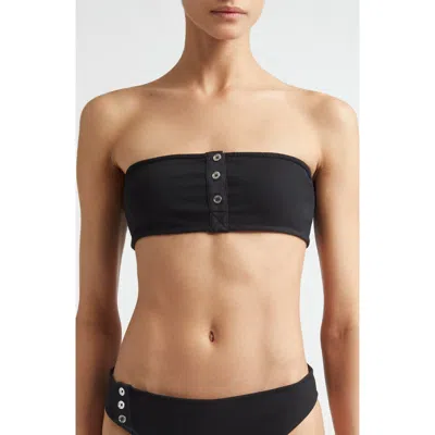 Totême Toteme Strapless Rib Bikini Top In Black