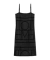Totême Toteme Monogram Midi Dress In Silk With Embroidered Trim In Black