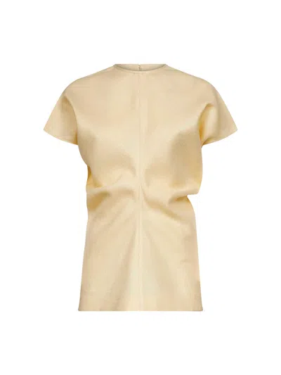 TOTÊME STRAW BASKETWEAVE SLOUCH WAIST TOP