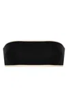 Totême Strapless Bikini Top With Contrasting Edges In Black  