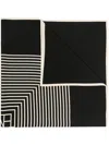 Totême Toteme Stripe Print Silk Scarf In Multi
