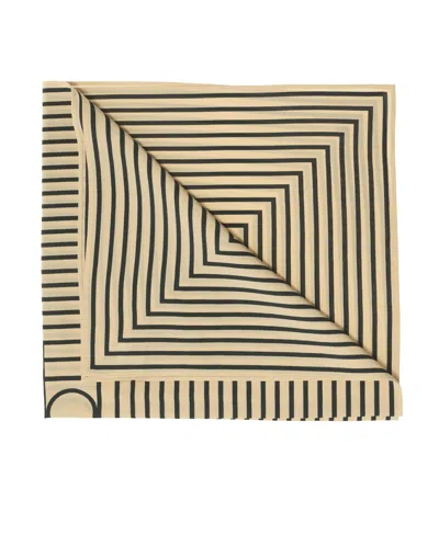 Totême Stripe Printed Silk Scarf In Brown