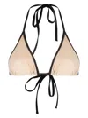 Totême Stripe Tie Bikini Top Light Hay In Neutrals