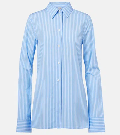 Totême Striped Cotton Poplin Shirt In Multi