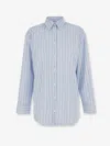 Totême Striped Cotton Shirt In Blue