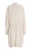 Totême Toteme Striped Drawstring Dress In Neutral