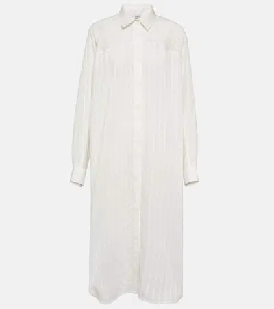 TOTÊME STRIPED JACQUARD SHIRT DRESS