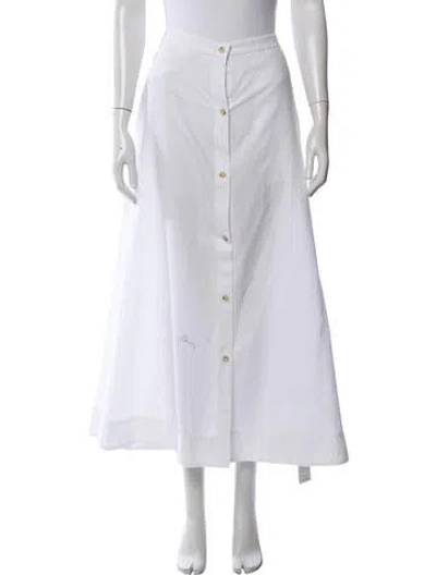 Pre-owned Totême Striped Long Skirt In White