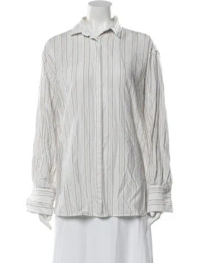 Pre-owned Totême Striped Long Sleeve Shirt In Multicolor