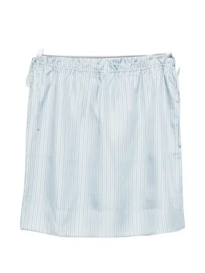 Totême Striped Mini Skirt In Blue