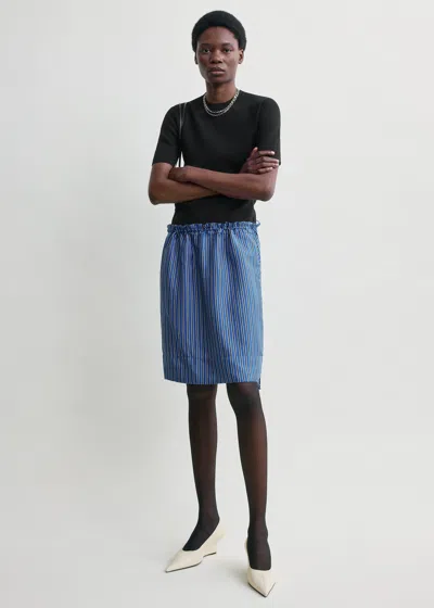 Totême Striped Mini Skirt Blue/navy In Multi