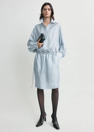 Totême Striped Mini Skirt Ice/white In Multi