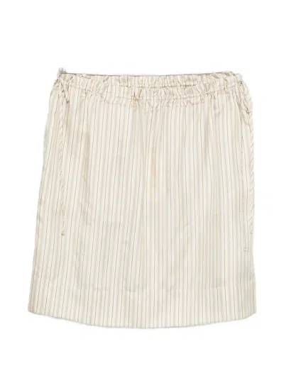 Totême Striped Mini Skirt In White