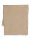 Totême Monogram-jacquard Wool-blend Scarf In Neutrals