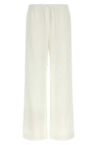 Totême Pants With Raised Stripes In White