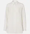 Totême Toteme Classic Stripe Button-up Shirt In White
