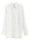 Totême Toteme Classic Stripe Button-up Shirt In White