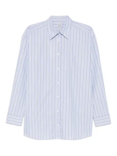 Totême Striped Shirt In Blue
