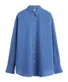 Totême Striped Shirt In Blue