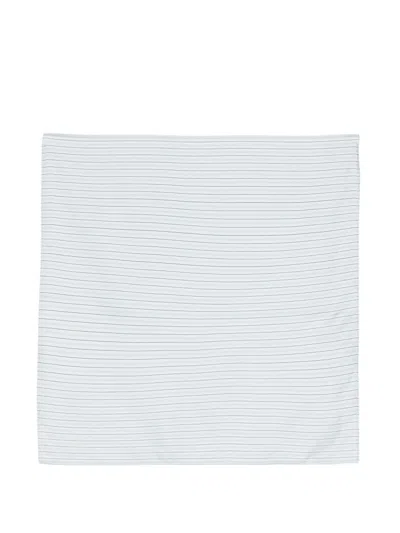 Totême Striped Silk Scarf In Blue