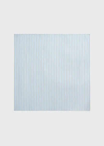 Totême Striped Silk Scarf Ice/white